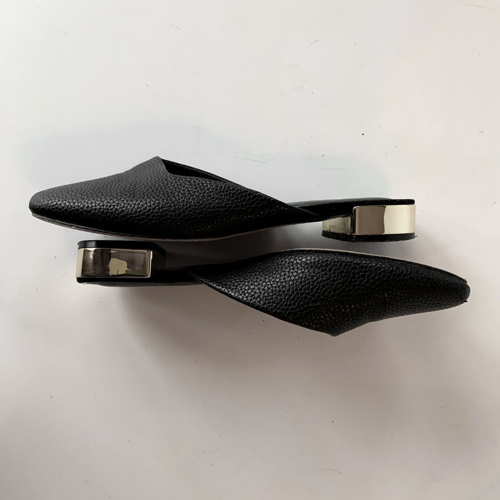 River Island Backles Loafer w/ Metallic Heel - Picture 6 of 7